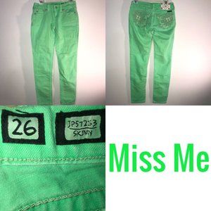 Miss Me jeans gorgeous green size 26